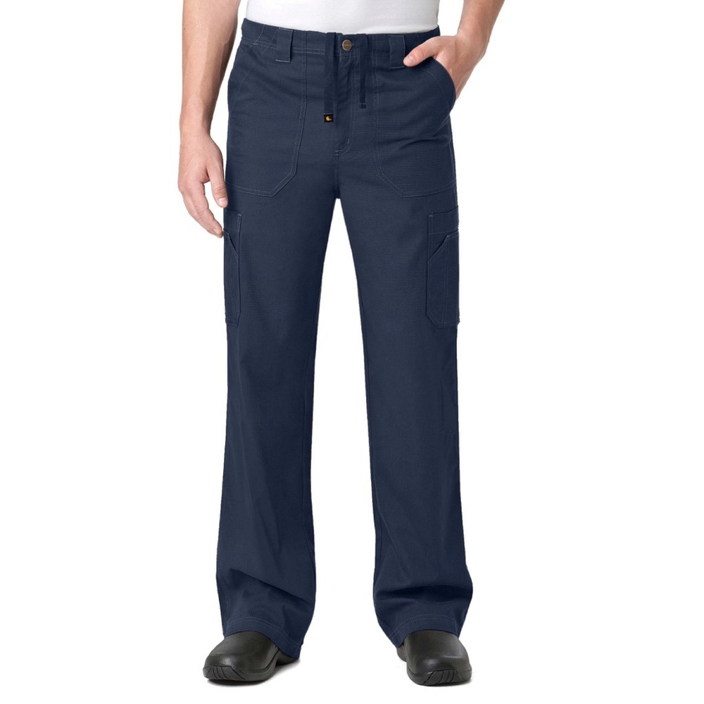 Carhartt Cargo Scrub Navy Drawstring Pants Size L